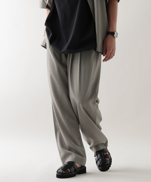 RAGEBLUE(レイジブルー)の「<吸水速乾・イージーケア>【AIR FLOW TECH/エアフローテック】ワイドイージーパンツ(スラックス・メンズ・グレー系その他/ブラック/キャメル・LARGE/MEDIUM/SMALL)」の16枚目の写真