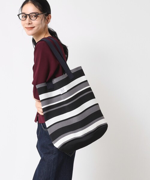 Dessin(デッサン)の「【マシンウォッシャブル・A4収納可】ランダムボーダーニットBAG(トートバッグ・レディース・ピンク系その他/ブラック系2/ネイビー系2・00)」の1枚目の写真