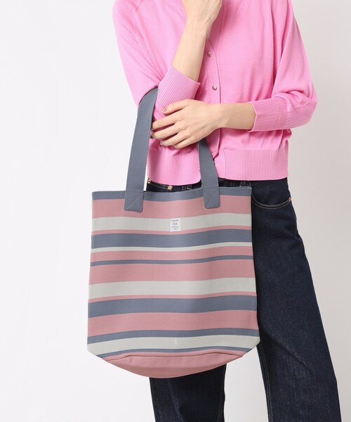 Dessin(デッサン)の「【マシンウォッシャブル・A4収納可】ランダムボーダーニットBAG(トートバッグ・レディース・ピンク系その他/ブラック系2/ネイビー系2・00)」の6枚目の写真