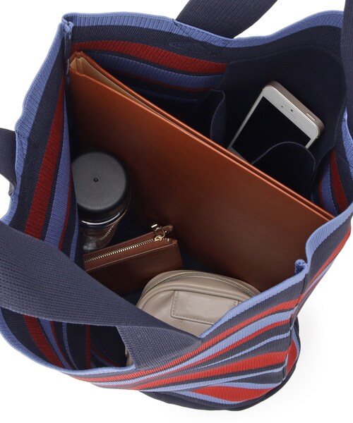 Dessin(デッサン)の「【マシンウォッシャブル・A4収納可】ランダムボーダーニットBAG(トートバッグ・レディース・ピンク系その他/ブラック系2/ネイビー系2・00)」の19枚目の写真