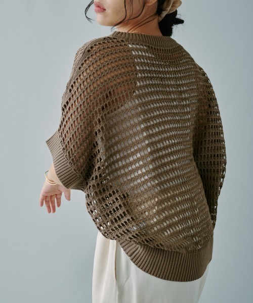 透かし柄ニットプルオーバー（ニット/セーター）｜terrace