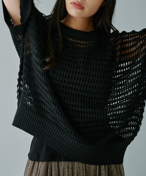 908様　オーダーページ セール】透かし柄ニットプルオーバー（ニット/セーター