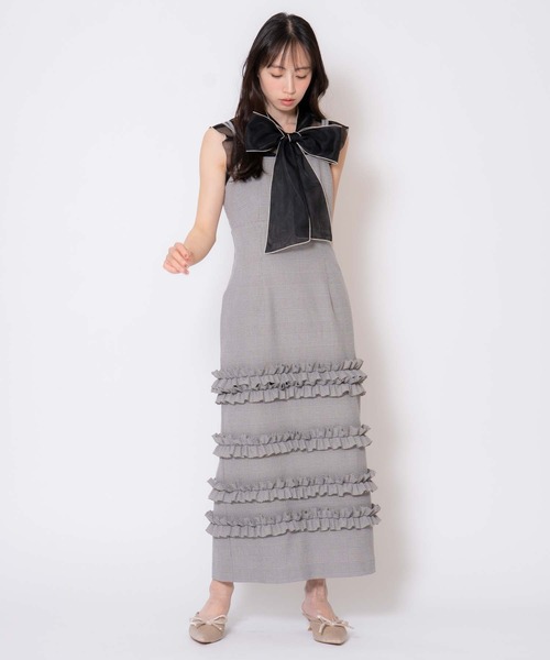 NOELA（ノエラ）の「チェックフリルジャンスカ（ワンピース・レディース・ブラウン/グレー・M/S）」の14枚目の写真