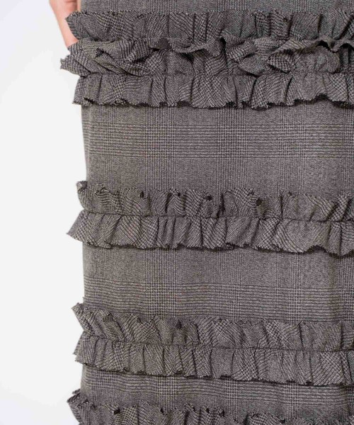 NOELA（ノエラ）の「チェックフリルジャンスカ（ワンピース・レディース・ブラウン/グレー・M/S）」の13枚目の写真