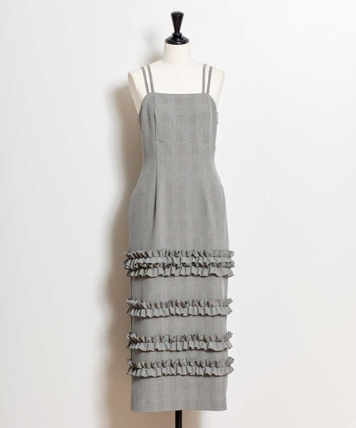 NOELA（ノエラ）の「チェックフリルジャンスカ（ワンピース・レディース・ブラウン/グレー・M/S）」の19枚目の写真