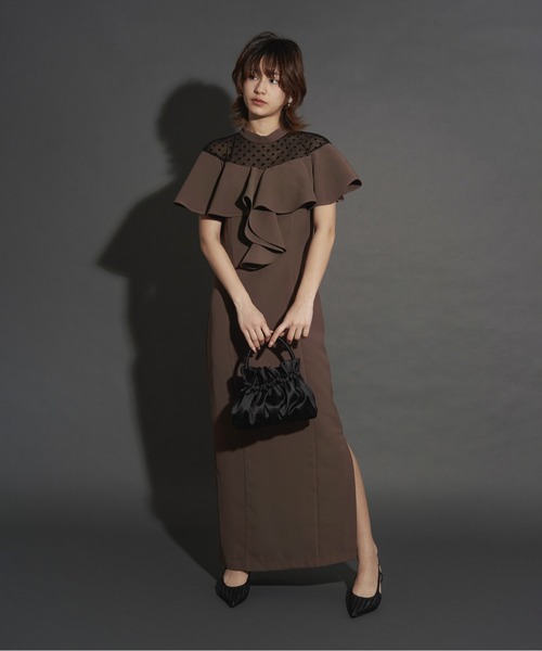 セール】dot frill dress（ドレス）｜My shawty（マイシャウティー）の