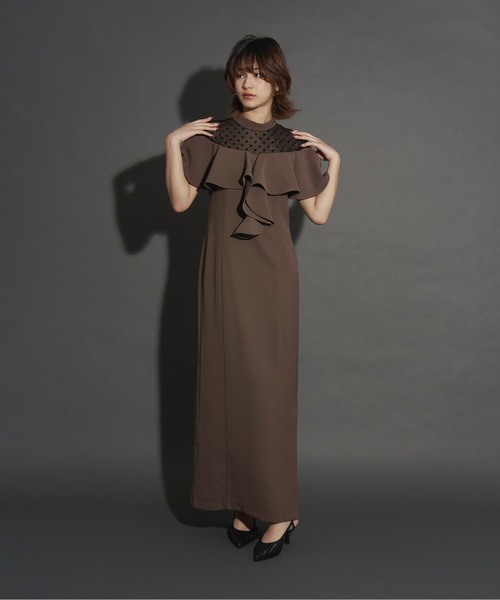 セール】dot frill dress（ドレス）｜My shawty（マイシャウティー）の