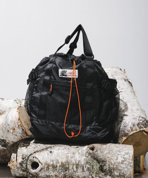 Caribou（カリブー）の「『別注』Caribou Mountaineering×EKAL　L.WEIGHT PACKTOTE（トートバッグ・メンズ・ブラック/ブラウン・ONE）」の4枚目の写真