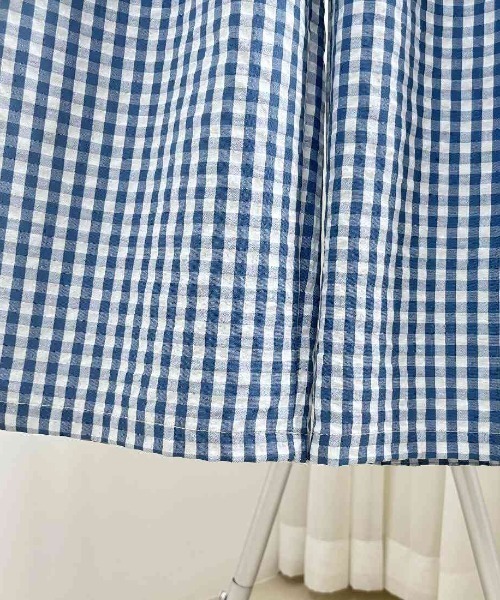 maison de LATIR(メゾンドラティール)の「ナチュラルなギンガムチェックの夏服。ラフで可愛いイージーパンツ(その他パンツ・レディース・ブルー/ブラック/ライトブルー・FREE)」の16枚目の写真