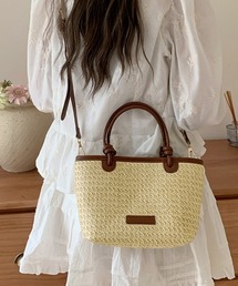 ONEP STAR（ワンピスター）の「ストローハンドバッグ（ショルダーバッグ）」
