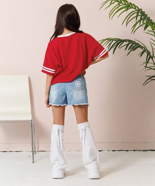 algy(アルジー)の「レースロゴT(Tシャツ/カットソー・キッズ・レッド/ブラック/オフホワイト・XX-SMALL/X-SMALL/MEDIUM/SMALL)」の8枚目の写真
