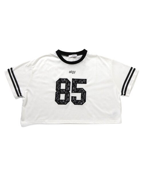 algy(アルジー)の「レースロゴT(Tシャツ/カットソー・キッズ・レッド/ブラック/オフホワイト・XX-SMALL/X-SMALL/MEDIUM/SMALL)」の9枚目の写真