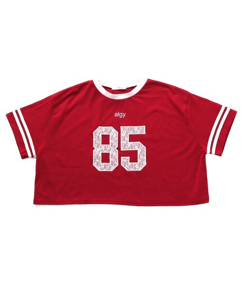 algy(アルジー)の「レースロゴT(Tシャツ/カットソー・キッズ・レッド/ブラック/オフホワイト・XX-SMALL/X-SMALL/MEDIUM/SMALL)」の10枚目の写真