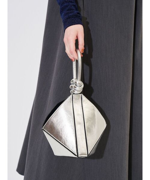 ELENDEEK（エレンディーク）の「トライアングルバッグ（ハンドバッグ・レディース・ブラック/ライトイエロー/シルバー・FREE）」の3枚目の写真