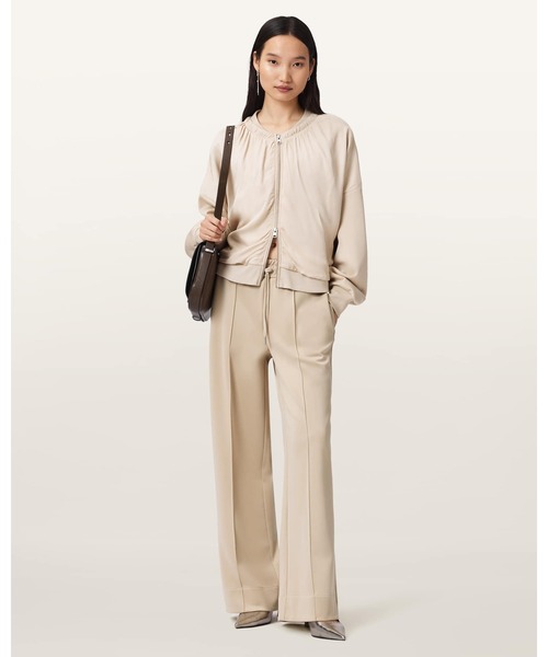 ALLSAINTS(オールセインツ)の「MIRRI WIDE LEG JERSEY JOGGERS | MIRRI ワイド レッグ ジャージー ジョガー(その他パンツ・レディース・ホワイト・M/L/S)」の1枚目の写真