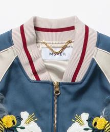 ミュベール　MUVEIL　スタジャン　ネイビー　蜂　ハチ　花　ブルゾン　アウター 9744145_B_02_215.jpg