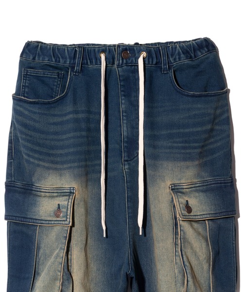 Knit Denim Cargo Pants / ニットデニムカーゴパンツ 予約商品】glamb(グラム)Knit Denim Cargo Pants / ニットデニムカーゴ