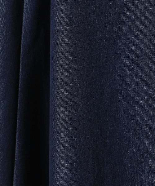 an another angelus（アンアナザーアンジェラス）の「ハイウエストスカラップデニムライクフレアースカート/fint フィント（デニムスカート・レディース・ブラック/インディゴブルー・1/2）」の7枚目の写真