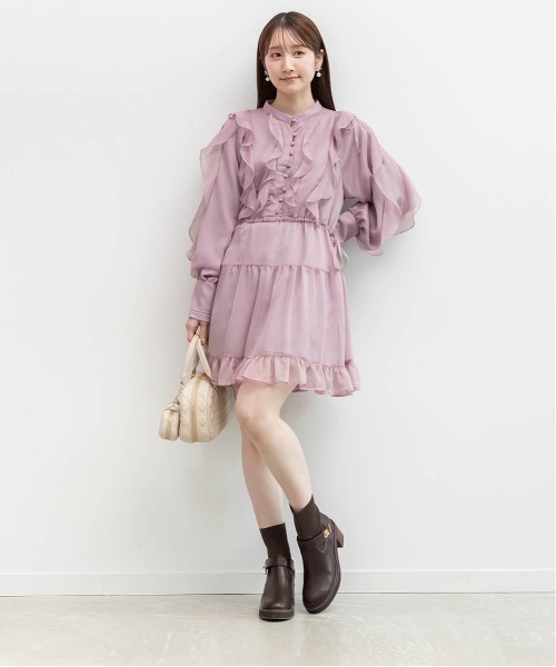 RANDA(ランダ)の「レザーライクニットドッキングブーツ(ブーツ・レディース・ブラック/ダークブラウン・L/S/M/LL)」の18枚目の写真