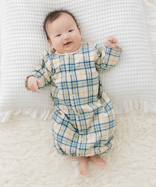 chil2（チルツー）の「綿100% 総柄裏毛ツーウェイオール（ロンパース・キッズ・A/B/C/D/E/F・50-70cm）」の3枚目の写真