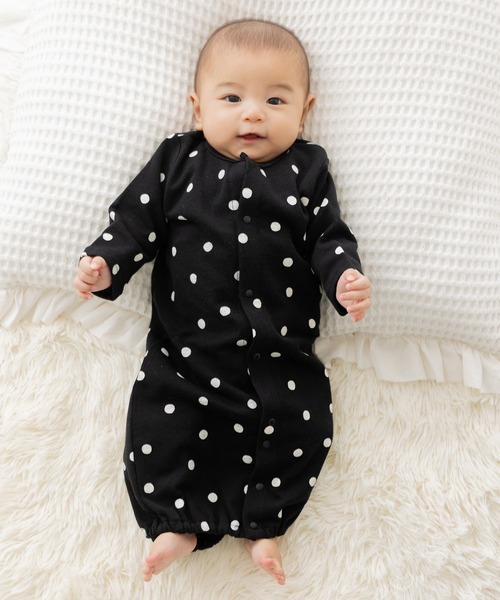 chil2（チルツー）の「綿100% 総柄裏毛ツーウェイオール（ロンパース・キッズ・A/B/C/D/E/F・50-70cm）」の4枚目の写真