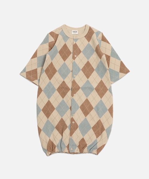 セール】綿100% 総柄裏毛ツーウェイオール（ロンパース）｜chil2