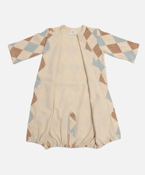 セール】綿100% 総柄裏毛ツーウェイオール（ロンパース）｜chil2