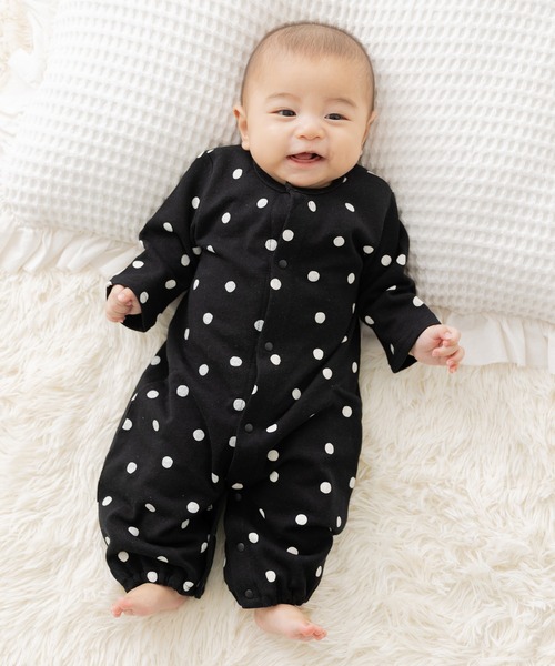 セール】綿100% 総柄裏毛ツーウェイオール（ロンパース）｜chil2