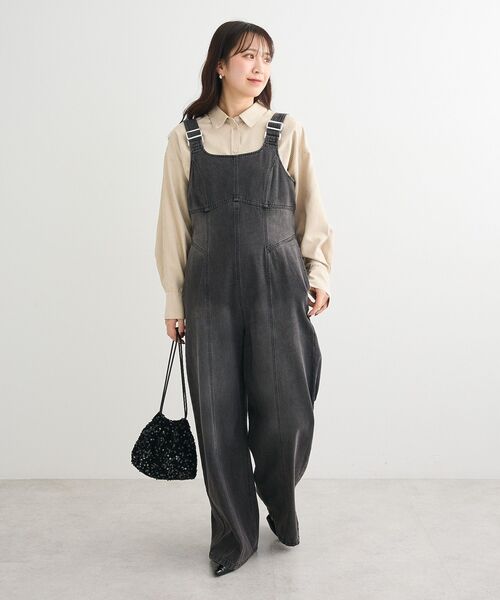 Sugar spoon（シュガースプーン）の「・SUGAR SPOON デニムコルセットオールインワン（サロペット/オーバーオール・レディース・インディゴブルー/パープル/ブラック・FREE）」の2枚目の写真