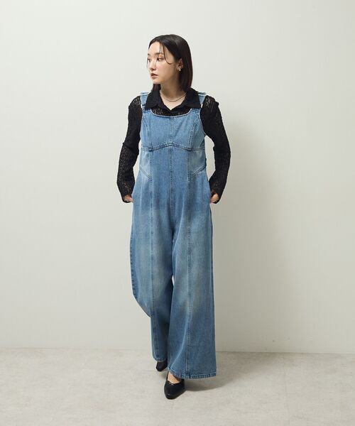 Sugar spoon（シュガースプーン）の「・SUGAR SPOON デニムコルセットオールインワン（サロペット/オーバーオール・レディース・インディゴブルー/パープル/ブラック・FREE）」の6枚目の写真