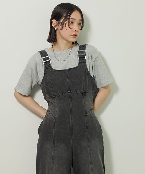Sugar spoon（シュガースプーン）の「・SUGAR SPOON デニムコルセットオールインワン（サロペット/オーバーオール・レディース・インディゴブルー/パープル/ブラック・FREE）」の20枚目の写真