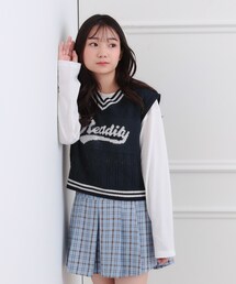 PINK-latte（ピンクラテ）の「【セットアイテム】ニットベスト＋ロンT（ベスト）」