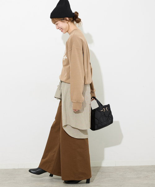 JOURNAL STANDARD relume(ジャーナルスタンダード レリューム)の「ヴィンテージライクカレッジロゴスウェット(スウェット・レディース・ベージュ/ピンク/アイボリー・FREE)」の11枚目の写真