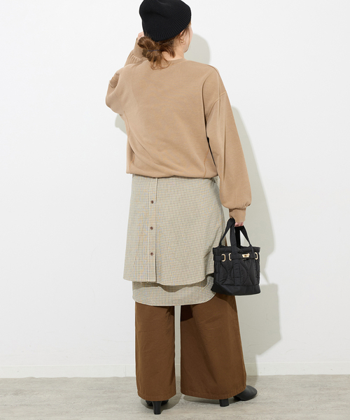 JOURNAL STANDARD relume(ジャーナルスタンダード レリューム)の「ヴィンテージライクカレッジロゴスウェット(スウェット・レディース・ベージュ/ピンク/アイボリー・FREE)」の10枚目の写真