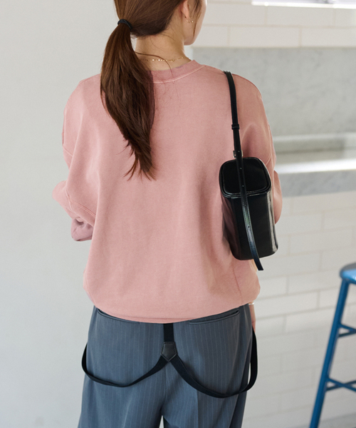 JOURNAL STANDARD relume(ジャーナルスタンダード レリューム)の「ヴィンテージライクカレッジロゴスウェット(スウェット・レディース・ベージュ/ピンク/アイボリー・FREE)」の15枚目の写真