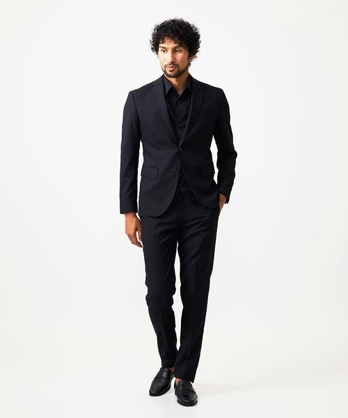 MICHEL KLEIN HOMME   （ミッシェルクランオム）の「【セットアップ】小紋柄テーラードジャケット（テーラードジャケット・メンズ・ブラック・MEDIUM/LARGE/X-LARGE）」の2枚目の写真
