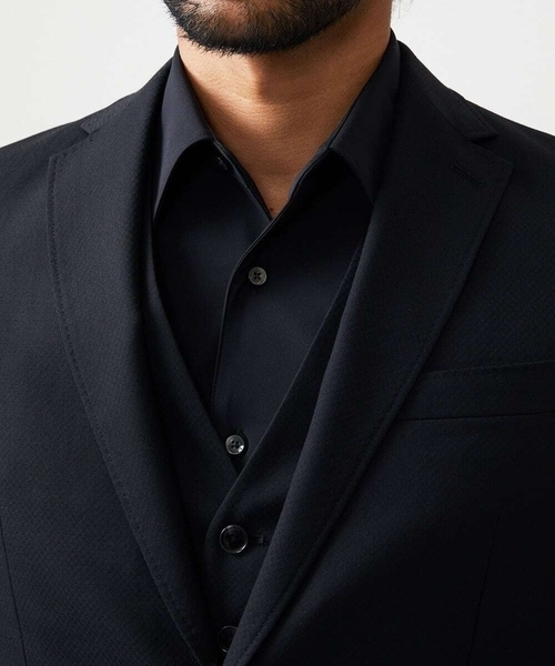 MICHEL KLEIN HOMME   （ミッシェルクランオム）の「【セットアップ】小紋柄テーラードジャケット（テーラードジャケット・メンズ・ブラック・MEDIUM/LARGE/X-LARGE）」の5枚目の写真