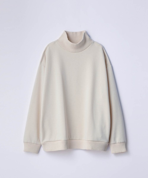 SLICK（スリック）の「【SLICK/スリック】T/R Ponte Knit Ribbed Turtleneck/TRポンチリブタートルネック（Tシャツ/カットソー・メンズ・キナリ/チャコールグレー/ブラック・1/2/3）」の4枚目の写真