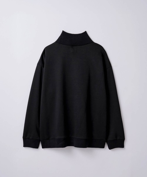 SLICK（スリック）の「【SLICK/スリック】T/R Ponte Knit Ribbed Turtleneck/TRポンチリブタートルネック（Tシャツ/カットソー・メンズ・キナリ/チャコールグレー/ブラック・1/2/3）」の7枚目の写真