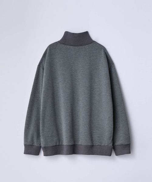 SLICK（スリック）の「【SLICK/スリック】T/R Ponte Knit Ribbed Turtleneck/TRポンチリブタートルネック（Tシャツ/カットソー・メンズ・キナリ/チャコールグレー/ブラック・1/2/3）」の9枚目の写真