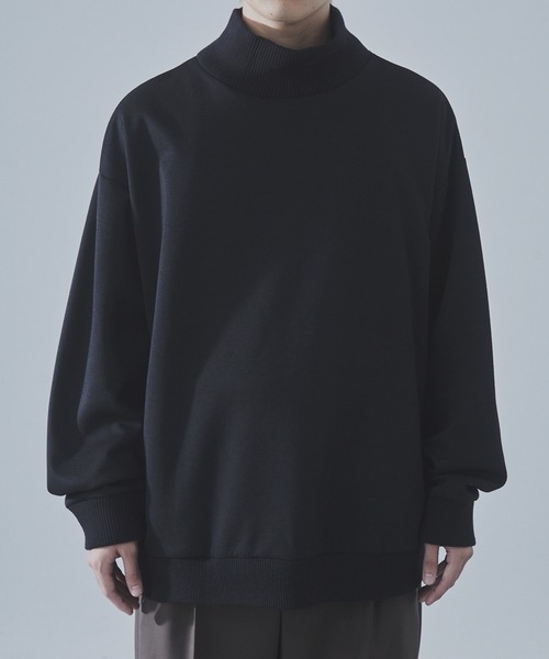 SLICK（スリック）の「【SLICK/スリック】T/R Ponte Knit Ribbed Turtleneck/TRポンチリブタートルネック（Tシャツ/カットソー・メンズ・キナリ/チャコールグレー/ブラック・1/2/3）」の10枚目の写真