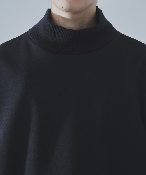 SLICK（スリック）の「【SLICK/スリック】T/R Ponte Knit Ribbed Turtleneck/TRポンチリブタートルネック（Tシャツ/カットソー・メンズ・キナリ/チャコールグレー/ブラック・1/2/3）」の14枚目の写真