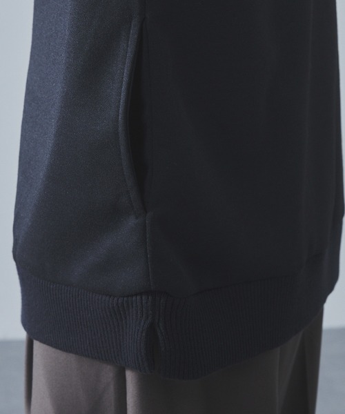 SLICK（スリック）の「【SLICK/スリック】T/R Ponte Knit Ribbed Turtleneck/TRポンチリブタートルネック（Tシャツ/カットソー・メンズ・キナリ/チャコールグレー/ブラック・1/2/3）」の16枚目の写真