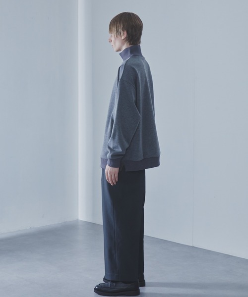 SLICK（スリック）の「【SLICK/スリック】T/R Ponte Knit Ribbed Turtleneck/TRポンチリブタートルネック（Tシャツ/カットソー・メンズ・キナリ/チャコールグレー/ブラック・1/2/3）」の20枚目の写真