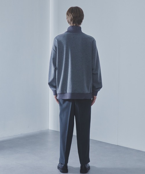 SLICK（スリック）の「【SLICK/スリック】T/R Ponte Knit Ribbed Turtleneck/TRポンチリブタートルネック（Tシャツ/カットソー・メンズ・キナリ/チャコールグレー/ブラック・1/2/3）」の22枚目の写真