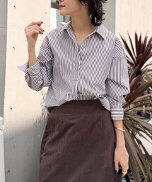 NOLLEY’S Sophi | ウォッシャブルブロードメタル釦スキッパーシャツ(シャツ/ブラウス)