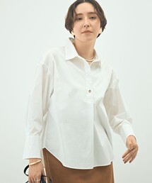 NOLLEY’S Sophi | ウォッシャブルブロードメタル釦スキッパーシャツ(シャツ/ブラウス)