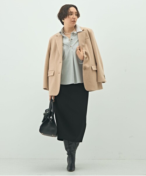 NOLLEY’S Sophi(ノーリーズソフィ)の「ウォッシャブルブロードメタル釦スキッパーシャツ(シャツ/ブラウス・レディース・ブルー系その他/ブラウン系その他/ホワイト系その他2/ホワイト・38)」の14枚目の写真