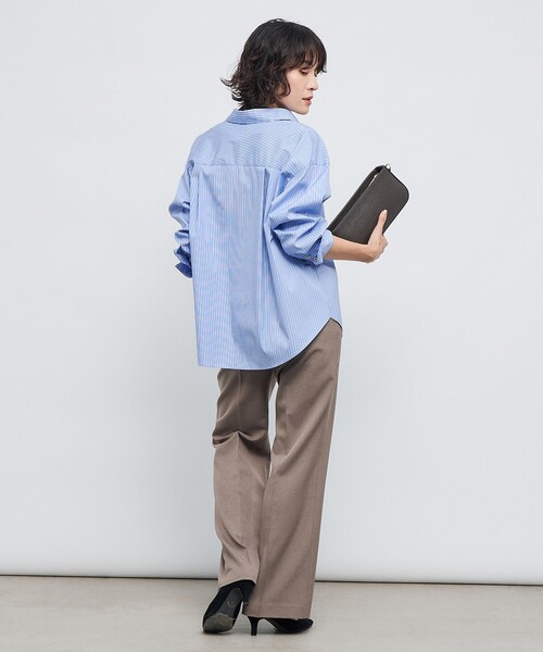 NOLLEY’S Sophi(ノーリーズソフィ)の「ウォッシャブルブロードメタル釦スキッパーシャツ(シャツ/ブラウス・レディース・ブルー系その他/ブラウン系その他/ホワイト系その他2/ホワイト・38)」の18枚目の写真