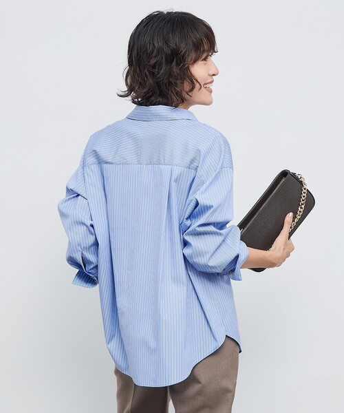 NOLLEY’S Sophi(ノーリーズソフィ)の「ウォッシャブルブロードメタル釦スキッパーシャツ(シャツ/ブラウス・レディース・ブルー系その他/ブラウン系その他/ホワイト系その他2/ホワイト・38)」の19枚目の写真